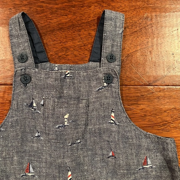 Linen Overalls, 18-24 months - Picture 2 of 5